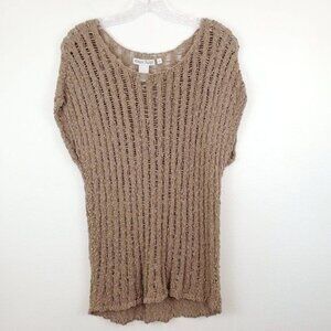 Nomadic Traders open knit crop sleeved top